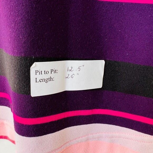 LULULEMON pink/ purple striped CRB tank size 2 J59 - Picture 4 of 5